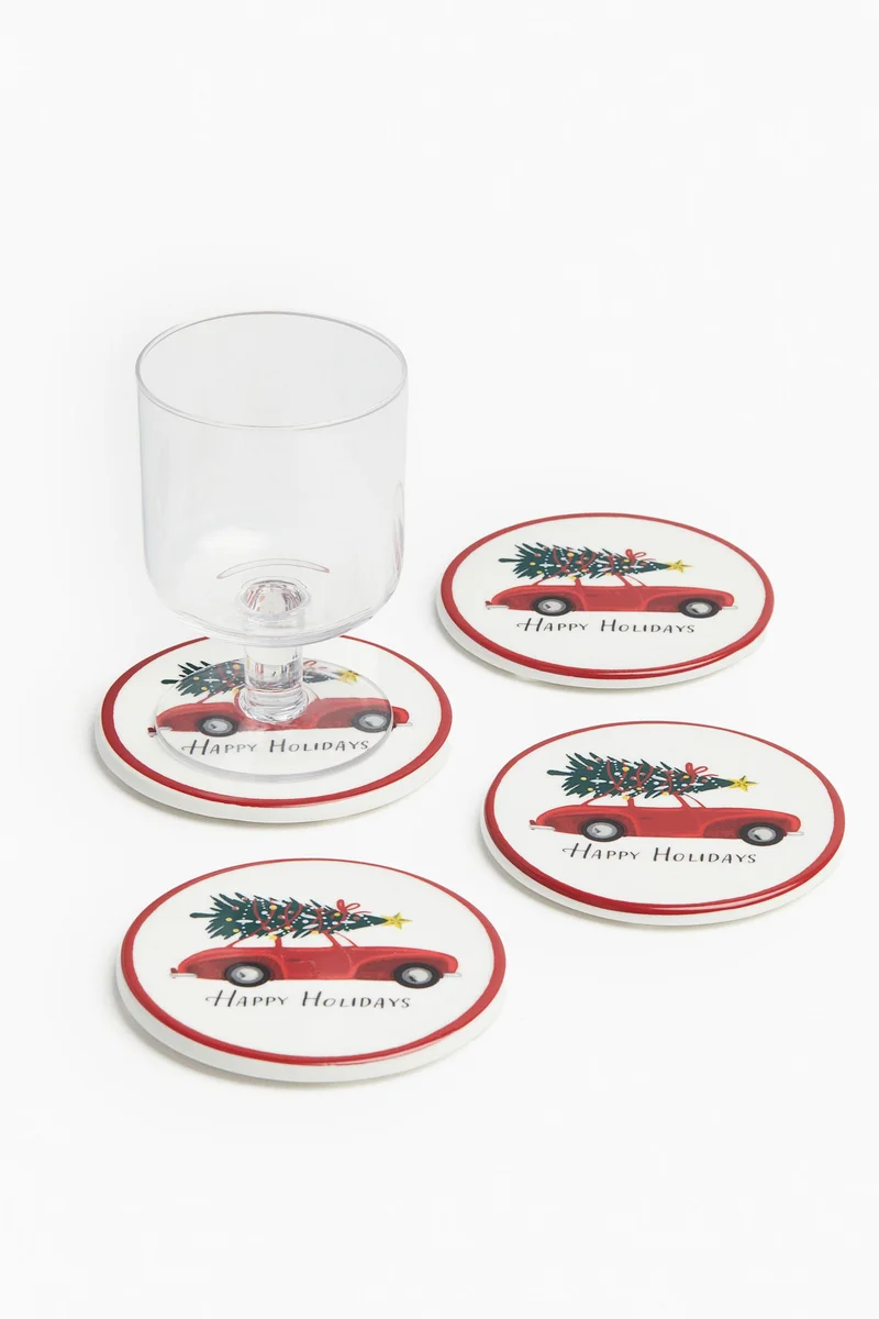 اتش اند ام 4-Pack Porcelain Coasters