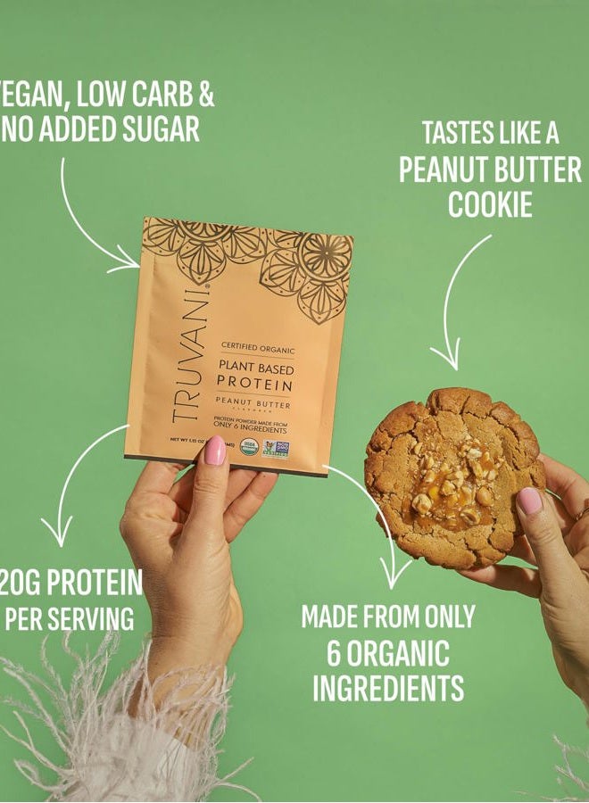 Truvani Vegan Pea Protein Powder | Peanut Butter | 20g Organic Plant Based Protein | 20 Servings | Keto | Gluten & Dairy Free | Low Carb | No Added Sugar - Image 3