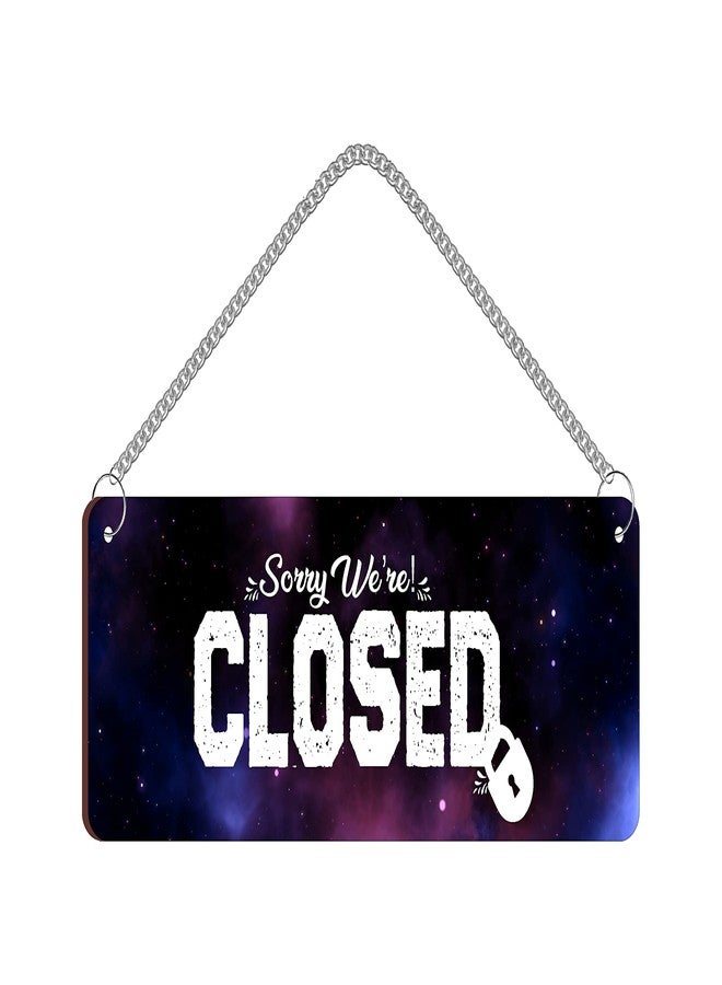 Blue Finch Double Sided Open Close Hanging Board For Shop With Stainless Steel hanging chain - Image 3