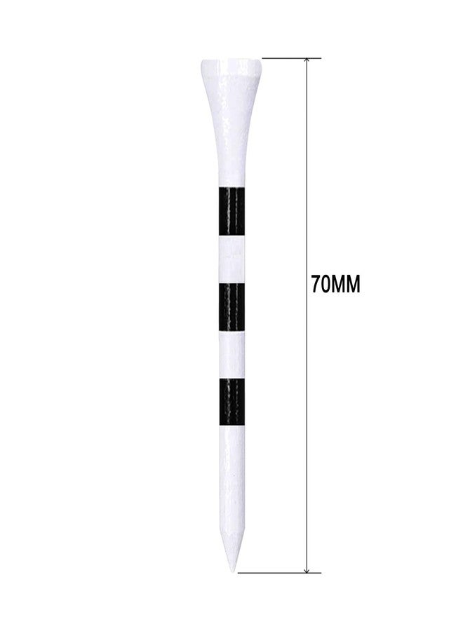 Zivisk Wooden Golf Tees 2-3/4" 100 Count 70mm White - Image 2