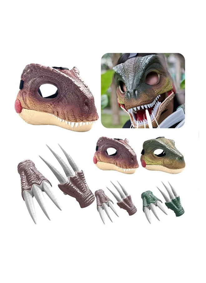 Wen Sheng Dinosaur Mask With Simulation Sound &Eyes With Lights, Party Cosplay Costume and Role-Play Gift  - Image 2