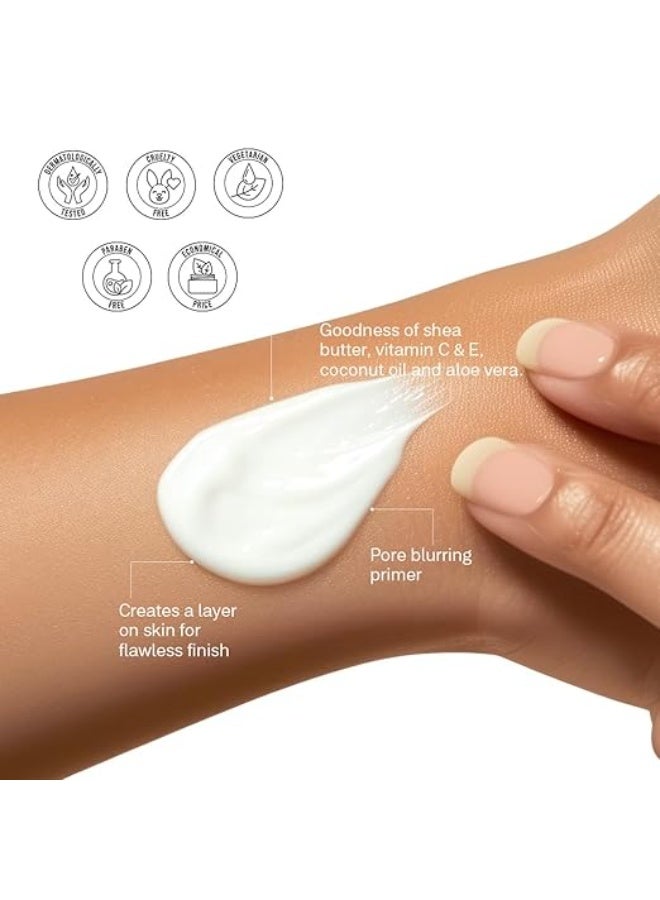 FLiCKA Silk Touch 3 in 1 Moisturizer and Primer for Face | Hydrating, Lightweight, Long-Lasting | Pore Minimizer | Dermatologically Tested | All Skin Types | Makeup Base | 60g | Cruelty-Free - Image 3