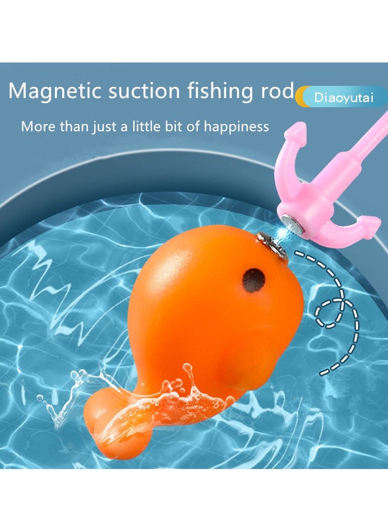 NIBEMINENT - 22 Pieces Electric Fish Catching and Washing Game Toy with Music for Kids - Image 1