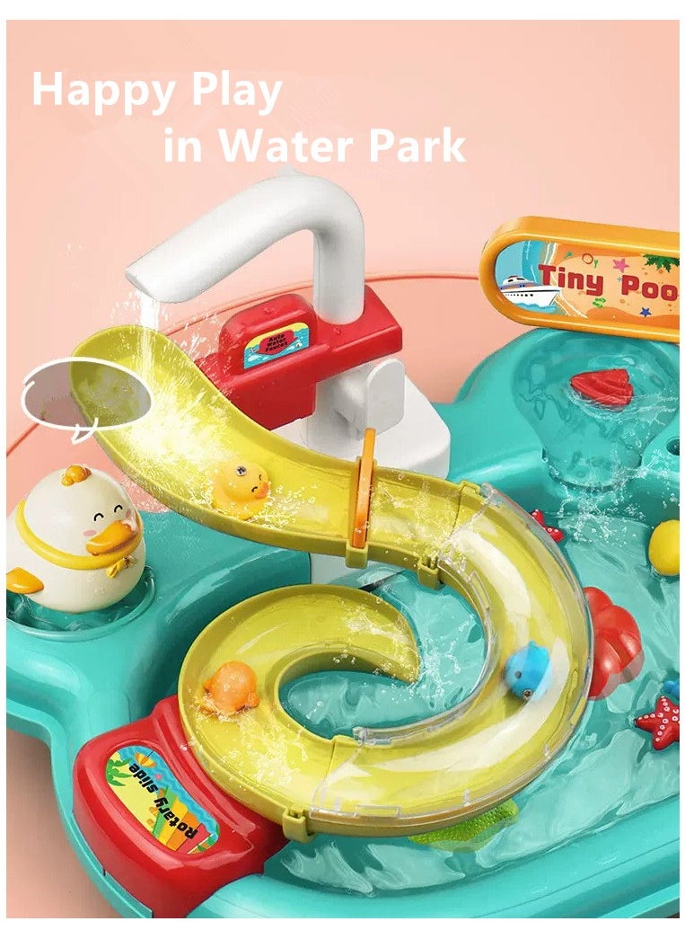 NIBEMINENT - 22 Pieces Electric Fish Catching and Washing Game Toy with Music for Kids - Image 1