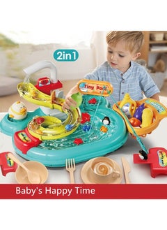 NIBEMINENT 22 Pieces Electric Fish Catching and Washing Game Toy with Music for Kids  - Image 4