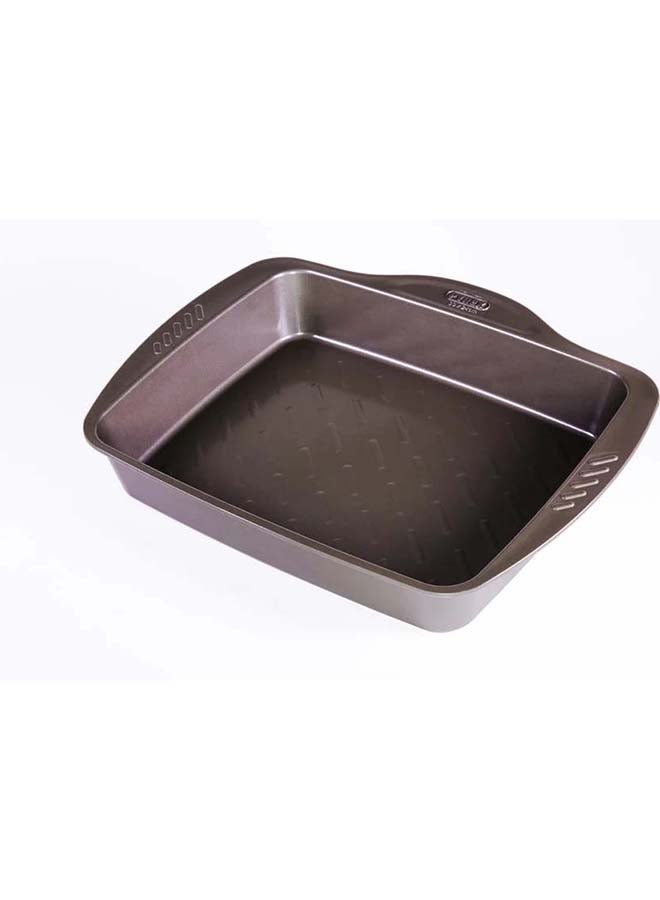 PYREX Asimetria Non-stick Rectangular Roasting Pan Brown - Image 1