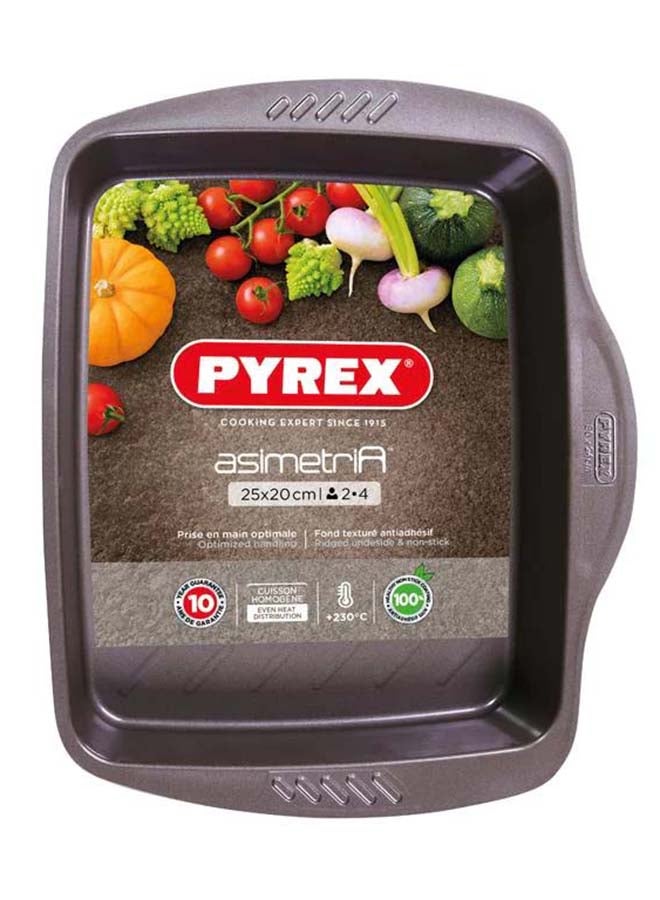 PYREX Asimetria Non-stick Rectangular Roasting Pan Brown - Image 2