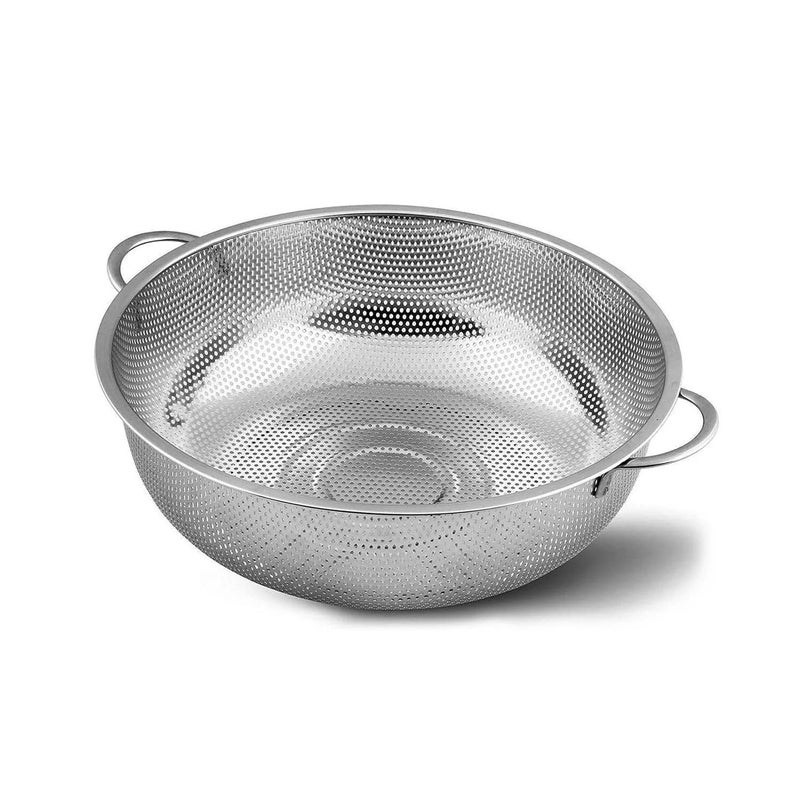 Ketumal 23 cm Multipurpose Stainless Steel Colander Strainer Drainer with Handle for Rice Fruits Vegetable Noodles Pasta Beans Grains Washing Filter BasketKitchen Bowl Storing and Straining Purpose - Image 1