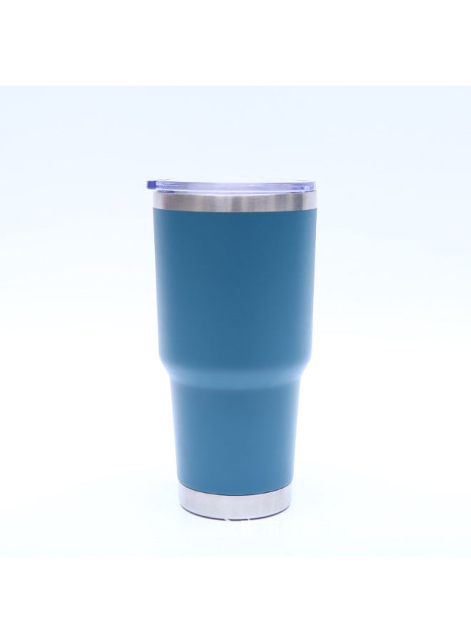 30oz Stainless Steel Car Cup Outdoor Portable Cold Ice Cup Double Vacuum Spray Mug