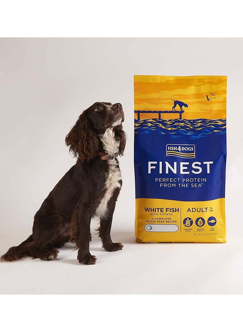 (فيش٤دوجس) طعام جاف للكلاب البالغة من Fish4Dogs (مجموعة Finest): سمك أبيض، حبيبات كبيرة - Image 4