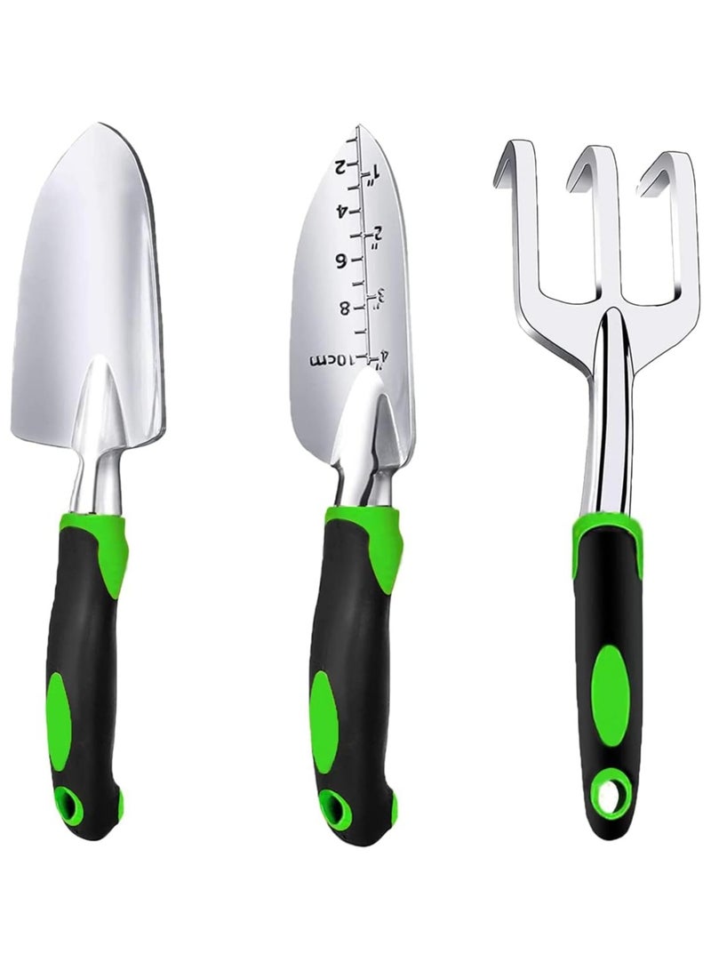 LINGWEI Garden Tool Set of 9 Heavy Duty and Lightweight Aluminium Alloy Gardening Hand Tools with Non-Slip Ergonomic Handle Storage Tote Bag - Image 2