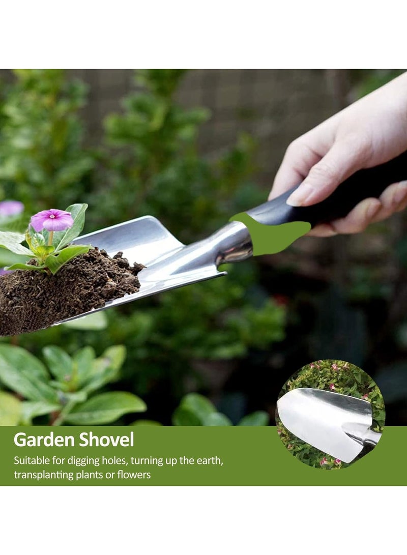 LINGWEI Garden Tool Set of 9 Heavy Duty and Lightweight Aluminium Alloy Gardening Hand Tools with Non-Slip Ergonomic Handle Storage Tote Bag - Image 5