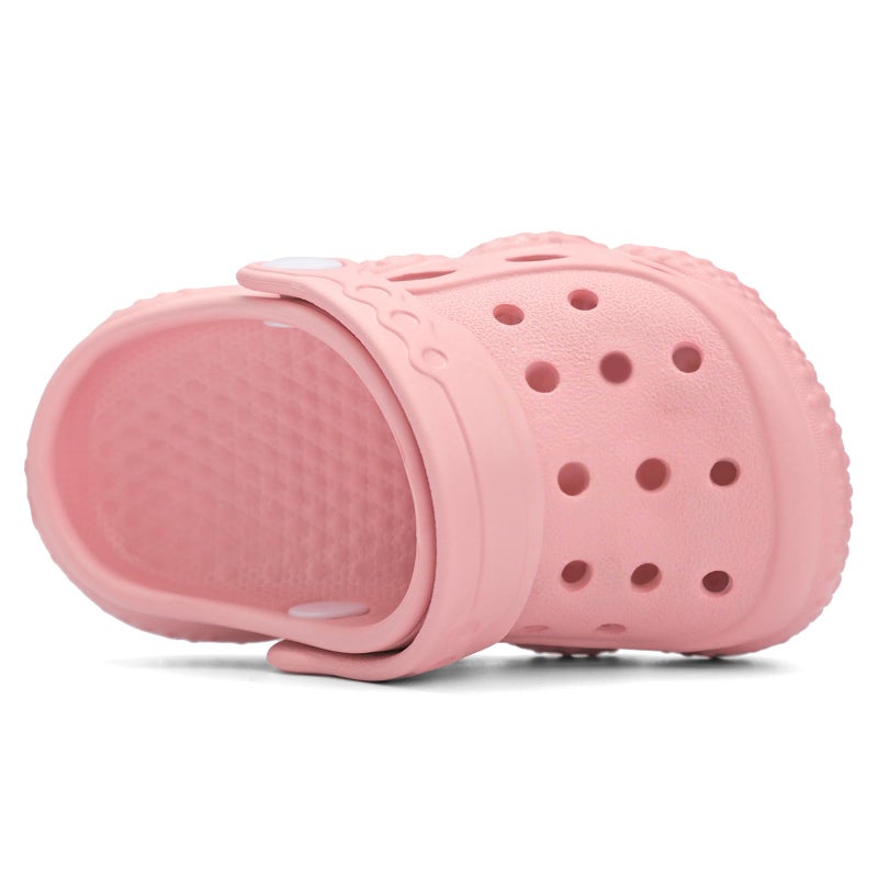 INMINPIN Baby Clogs Garden Shoes Newborn Infant Lightweight Breathable Beach Pool Sandals Non-Slip Baby Boys Girls Water Shower Summer Shoes Splay Naturally, Pink, 12-15 Months Infant - Image 4