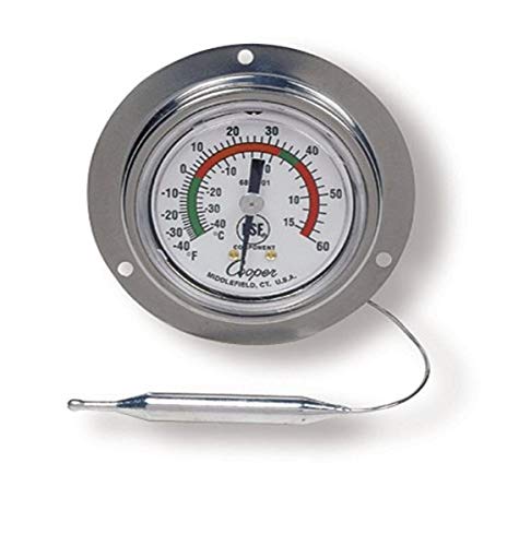 Cooper-Atkins مقياس حرارة لوحة ضغط البخار Cooper-Atkins 6812-01-3 مع فلانج خلفي، معتمد من NSF، نطاق درجة حرارة -40/60°F - Image 5