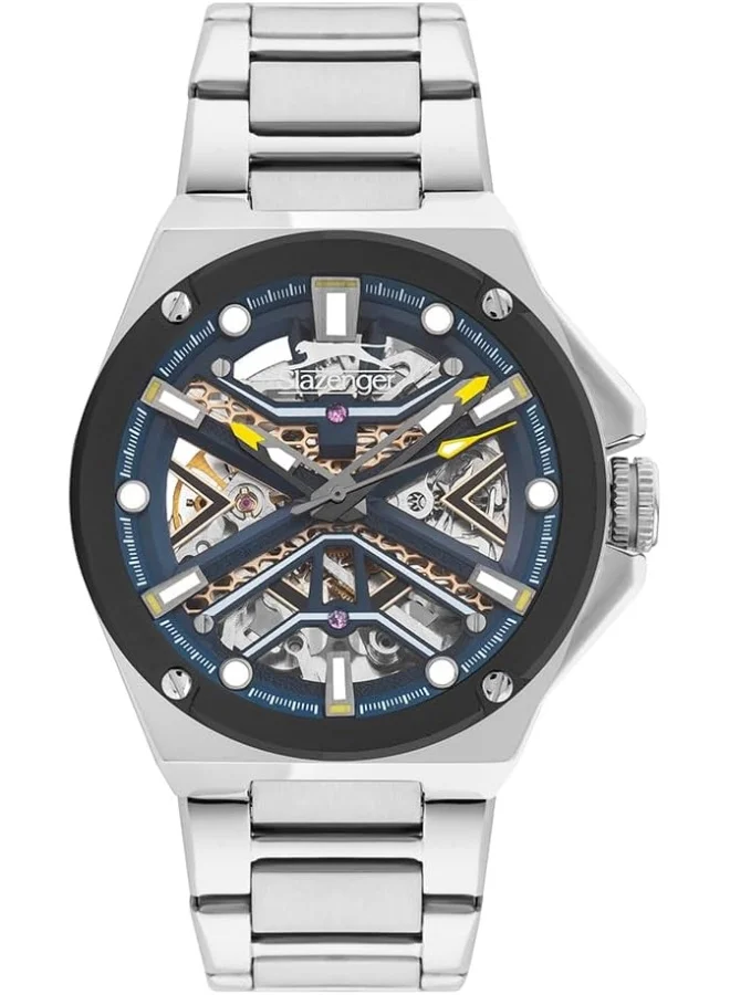 Slazenger SLAZENGER Men's G3265ZH Movement Watch, Automatic Display and Metal Strap - SL.9.2264.1.04, Silver