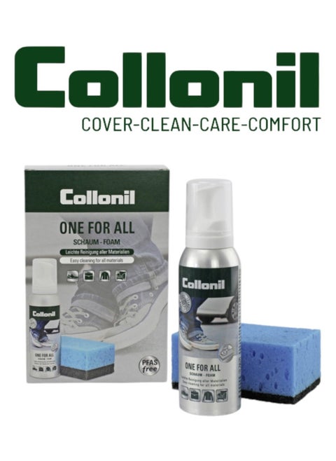 Collonil Carbon Lab One For All Foam Shoe Cleaning and Sponge Set – 125ml – For All Materials