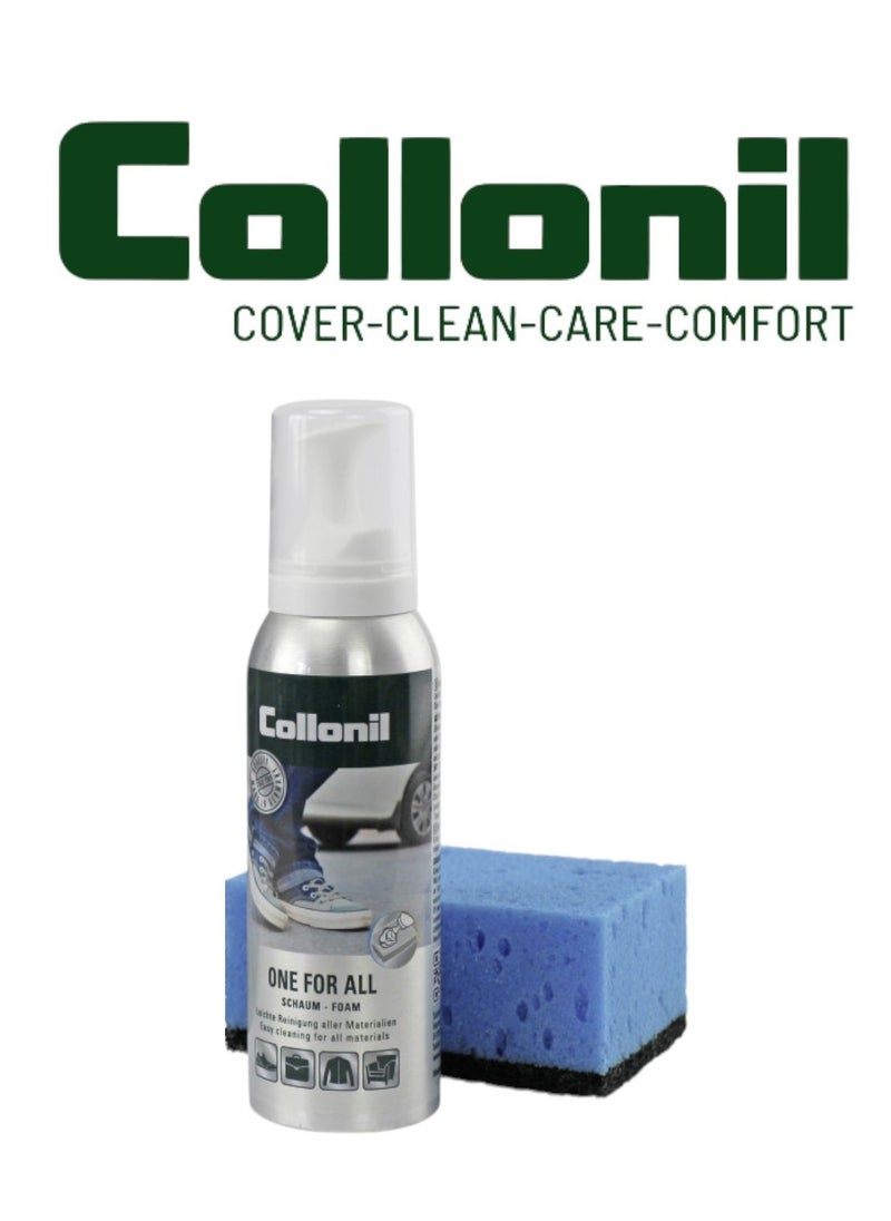 Collonil - Collonil Carbon Lab One For All Foam Shoe Cleaning and Sponge Set – 125ml – For All Materials - Image 1