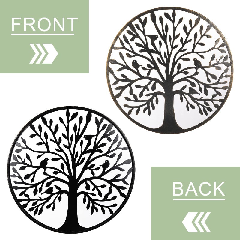 Bdor 20-Inch Tree of life wall art, Metal wall art decor, steel roots decor Perfect for Birthdays, Weddings, Anniversaries, Housewarming Gifts for Indoor Outdoor Metal Wall Decor (Classic Style) - Image 4