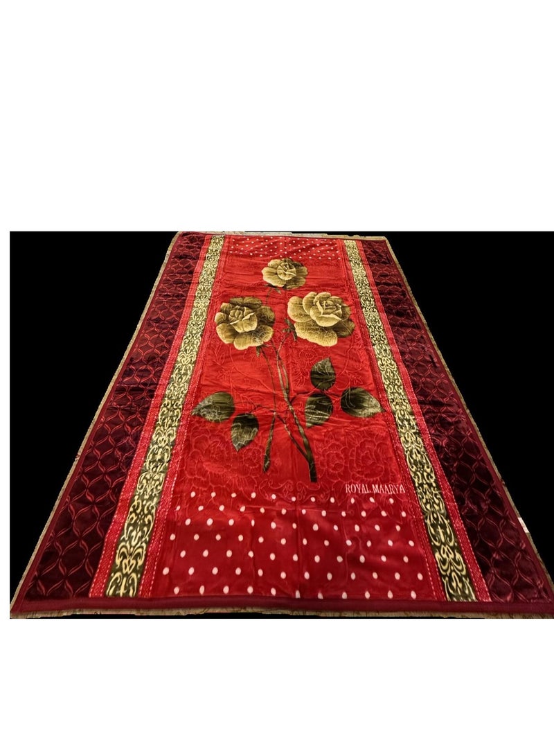 MAARYA GOLD 2 PLY SUPER SOFT EMBOSSED BLANKET - Image 2