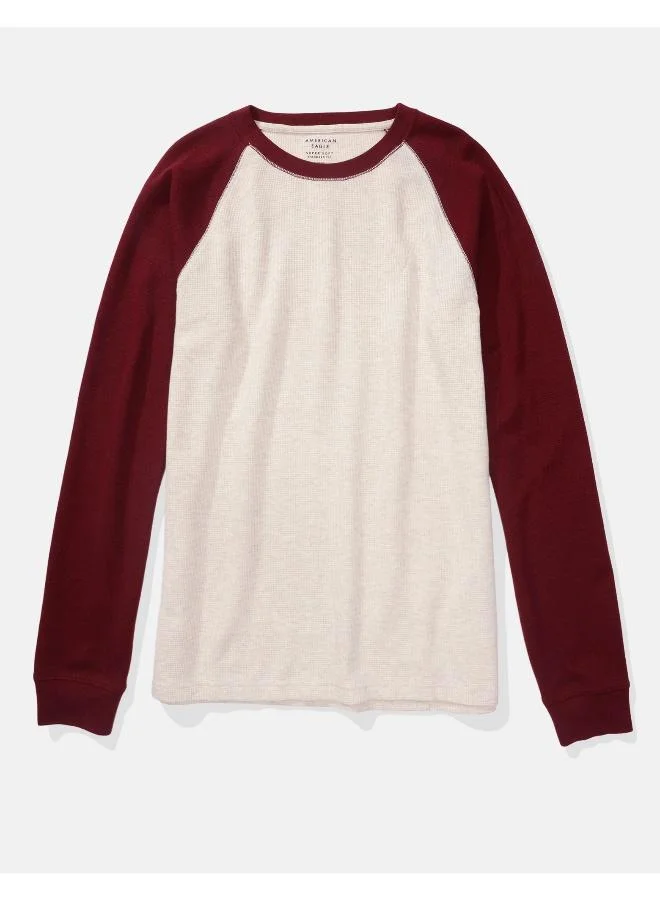 American Eagle AE Long-Sleeve Raglan Thermal T-Shirt