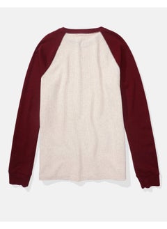 American Eagle AE Long-Sleeve Raglan Thermal T-Shirt  - Image 5