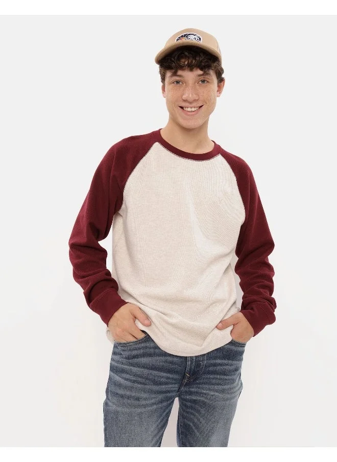 American Eagle AE Long-Sleeve Raglan Thermal T-Shirt