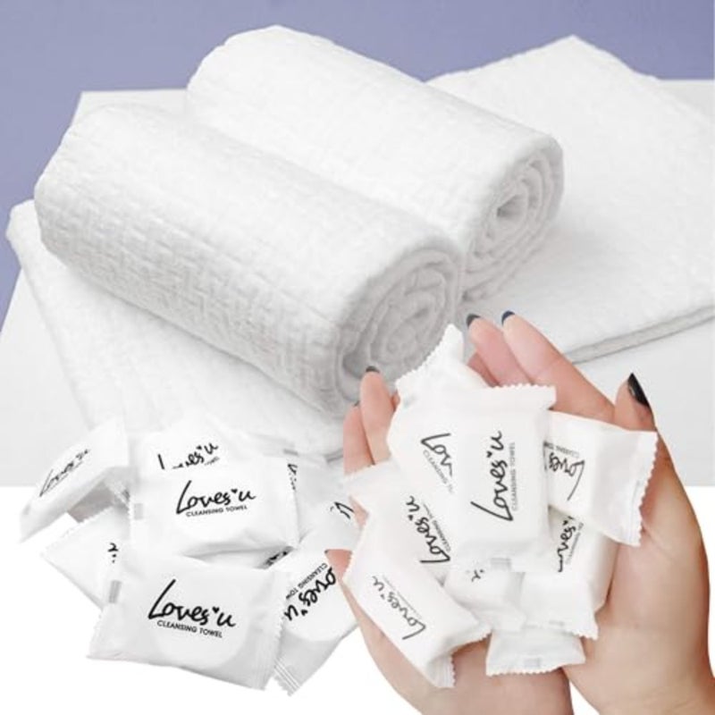 Compressed Towel Tablets - Disposable, Portable, and Reusable Towels for Outdoor Travel, Camping, Hiking, Sports, Hotels, Beauty Salons - Soft, Durable, and Quick-Drying - Image 1