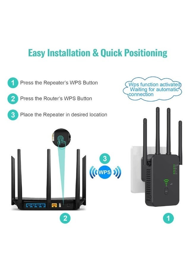 كلوزيلي موسع واي فاي، مكرر إشارة واي فاي، 300 ميجابت في الثانية، موسع واي فاي ثنائي النطاق 5G/2.4G، موسع نطاق واي فاي AC100-240، موسع النطاق العريض/واي فاي، إعداد بلمسة واحدة، التوصيل والتشغيل - Image 4