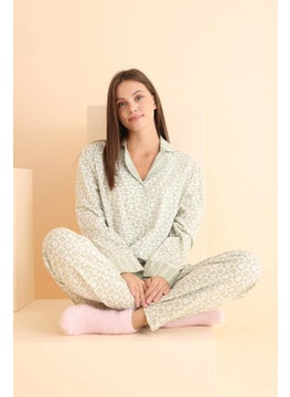 Square Pattern Daisy Inside Women's Pajama Set, 100% Cotton Shirt Pajama Set - pzsku/Z3CA9A6C59DB4C240F08BZ/45/_/1740060707/37082b26-510b-4d54-91bb-b338c5a4bb2e