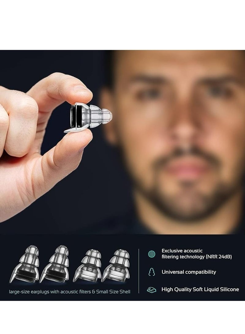 Generic High Fidelity 24dB Concert Earplugs, Reusable Musicians Ear Plugs for Music Festivals, DJs, Musicians.  - Image 4