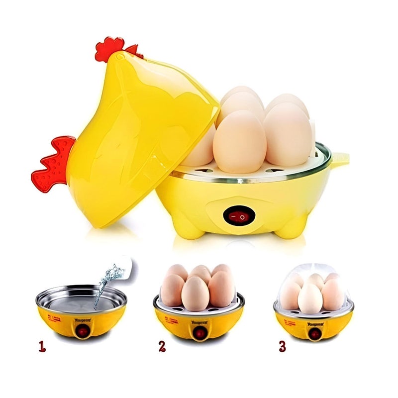 Electric Egg Poacher - Boiled Egg Maker with Practical Design Helps Boil Multiple Eggs Easily with Even Heat Distribution and Perfect Results for Daily Use - Image 4