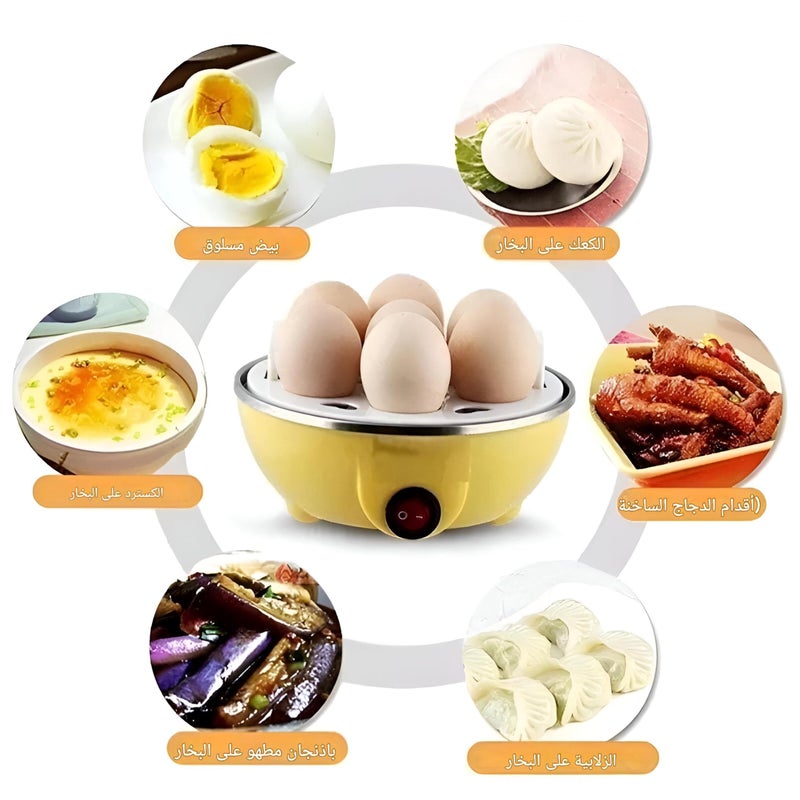 Electric Egg Poacher - Boiled Egg Maker with Practical Design Helps Boil Multiple Eggs Easily with Even Heat Distribution and Perfect Results for Daily Use - Image 2
