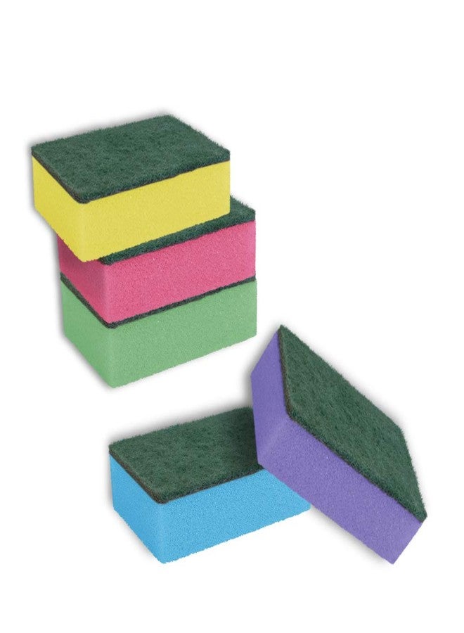 YORK Scouring Sponge Non-Abrasive Cleaning Scouring Heavy-Duty Scrub,Scratch Proof Utensil Scrubber Pads for Pots, Pans & Non-Stick Cookware,Ideal for Kitchen use-5 Piece - Image 3