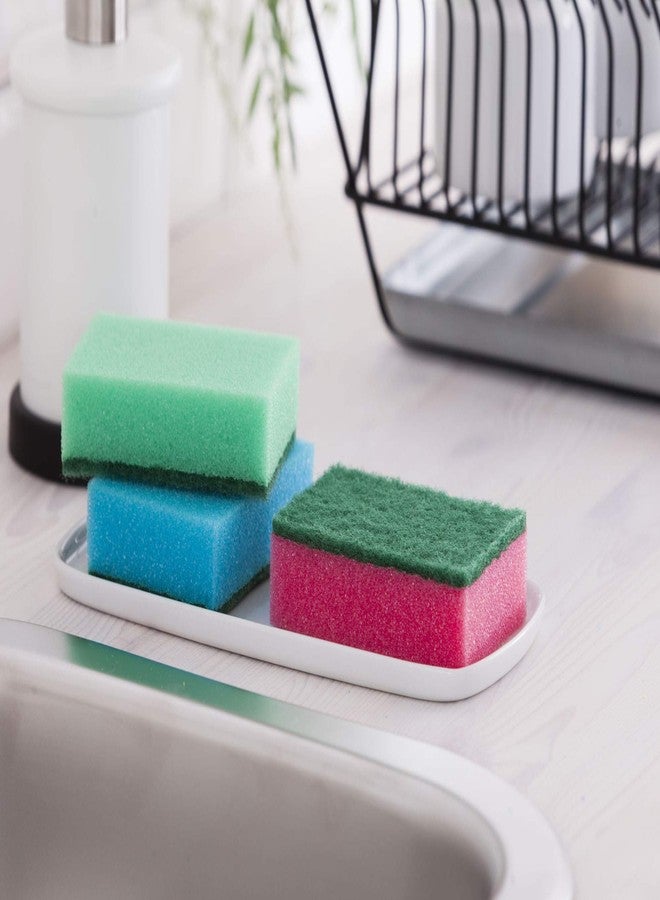 YORK Scouring Sponge Non-Abrasive Cleaning Scouring Heavy-Duty Scrub,Scratch Proof Utensil Scrubber Pads for Pots, Pans & Non-Stick Cookware,Ideal for Kitchen use-5 Piece - Image 4