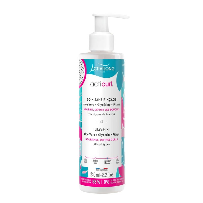 Acticurl LeaveIn Cream  Nourish Define and Protect Your Curls with Ease  Infused with Dragon FruitPitaya and Aloe Vera  Frizz Control for All Curl Types  240 ml