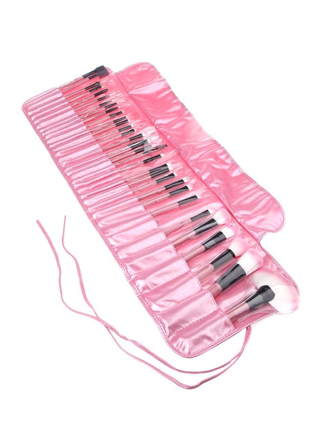 HALAMODO - 32 Piece Professional Makeup Brush Set Includes Foundation Eyeshadow Eyeliner Eyebrow Concealer and Lip Brushes in Elegant Pink for All Your Makeup Needs - Image 1