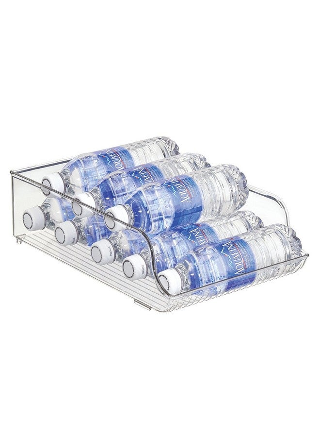 إنترديزاين حامل زجاجات مياه ومشروبات بلاستيكي خالٍ من مادة BPA من iDesign، مناسب للمطبخ والطابق السفلي والثلاجة - مجموعة من قطعتين، 9 × 13.75 × 4 بوصة، بلاستيك شفاف - Image 5