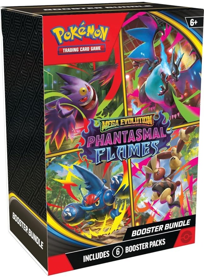 Pokemon Pokémon TCG Mega Evolution—Phantasmal Flames Booster Bundle, 6 Booster Packs, 60 Trading Cards, Collectible Card Game Expansion - Image 1