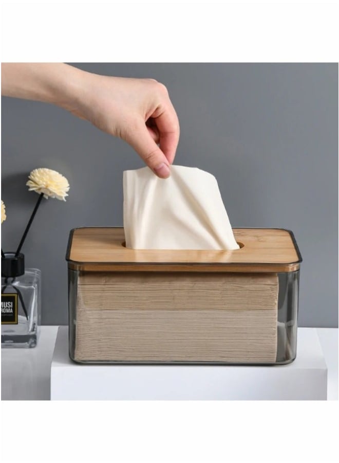 Transparent Tissue Box with a Simple and Innovative Design for the Living Room and Dining Room 23*13Cm - Image 3