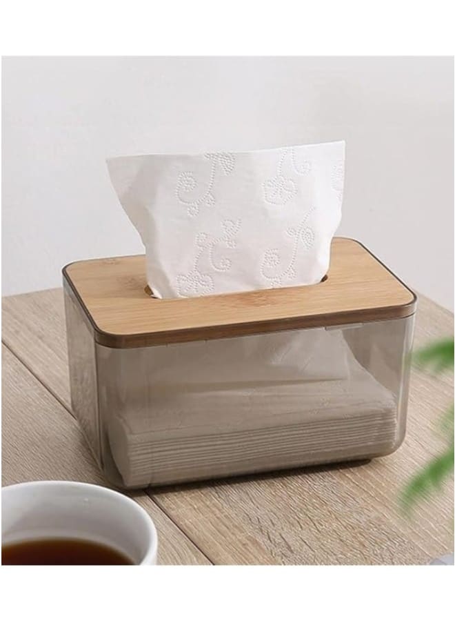 Transparent Tissue Box with a Simple and Innovative Design for the Living Room and Dining Room 23*13Cm - Image 1