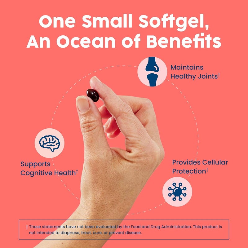 NativePath Antarctic Krill Oil  WildCaught Omega 3 Krill Oil 500mg Softgels with EPA DHA and Astaxanthin  Supplement for Joint Heart Brain and Immunity  60 ct  No Fishy Aftertaste - Image 4