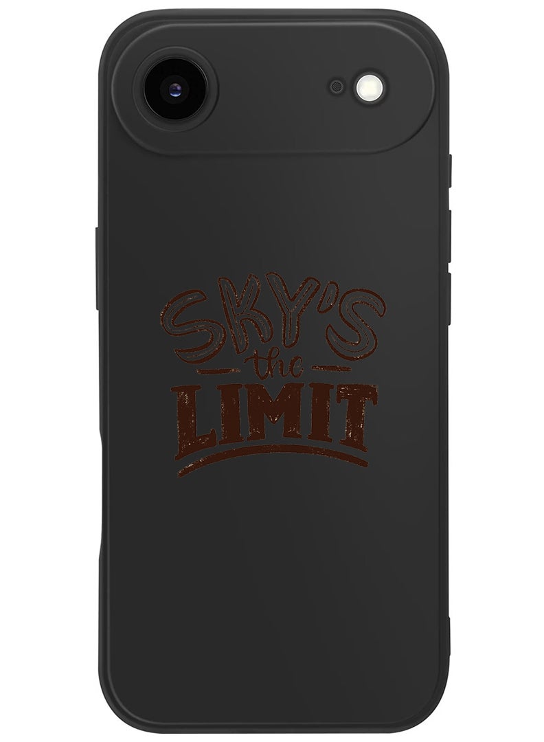 Theodor Protective Slim Fit Case Liquid Silicone Cover with Full Body Protection Anti-Scratch Shockproof Case For Apple iPhone 17 Air (Black) sky is the limit - Image 1