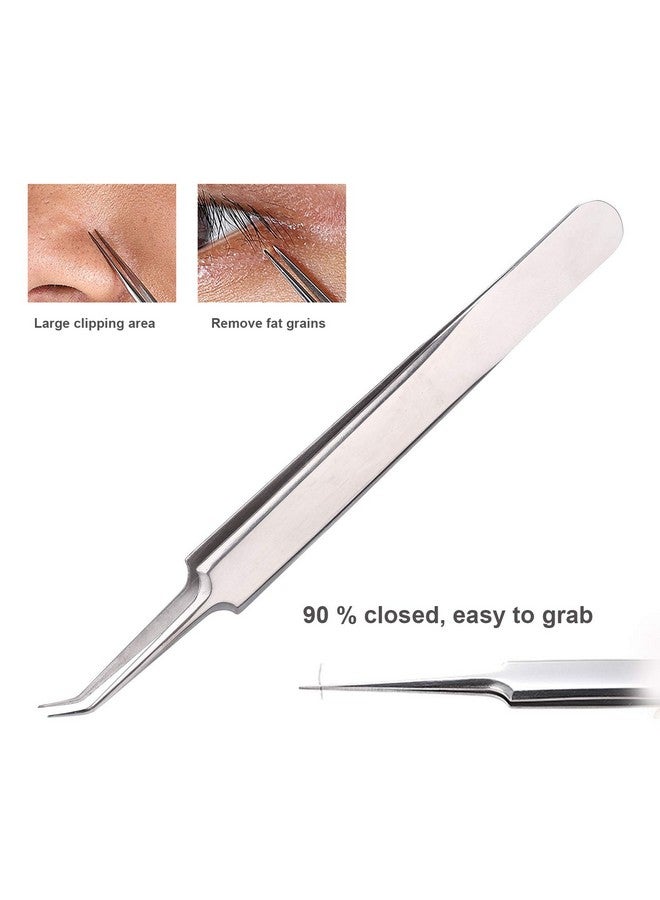 WSYUB Blackhead Remover Comedone Extractor 3 In 1 Professional Stainless Skin Zit Acne Blemish Whitehead Popping Removing Surgical Tools Set Silver - Image 5