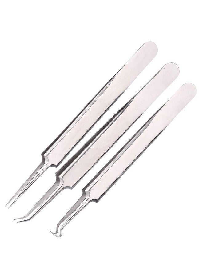 WSYUB Blackhead Remover Comedone Extractor 3 In 1 Professional Stainless Skin Zit Acne Blemish Whitehead Popping Removing Surgical Tools Set Silver - Image 2