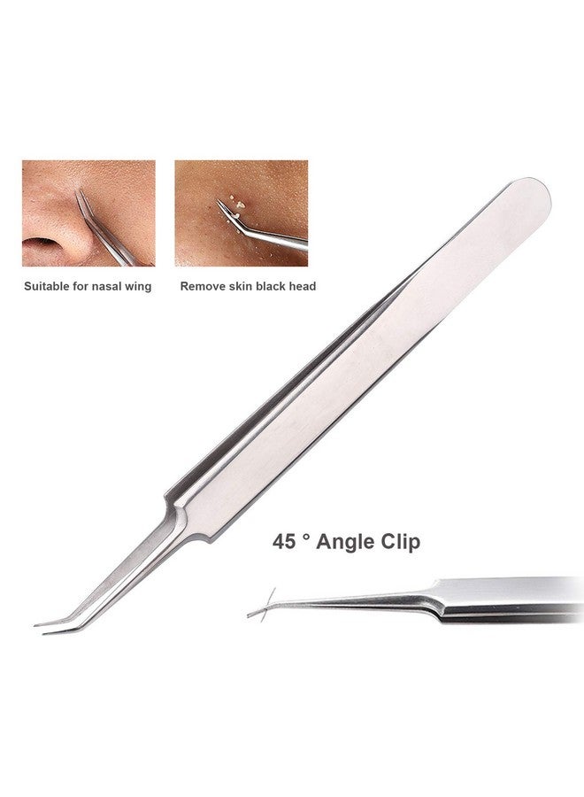 WSYUB Blackhead Remover Comedone Extractor 3 In 1 Professional Stainless Skin Zit Acne Blemish Whitehead Popping Removing Surgical Tools Set Silver - Image 4
