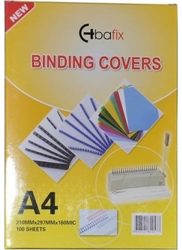 Bafix 66572 A4 Transparent Binding Cover 160 Micron 100 pcs 