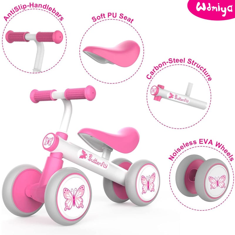Wdmiya Baby Balance Bike 1 Year Old Toddler Bike for One Year Old Girl Birthday Gift 13 Years Toddler First Bike with No Pedal  Silence Wheels Ride on Toy Gifts for 1 Year Old Girl - Image 3
