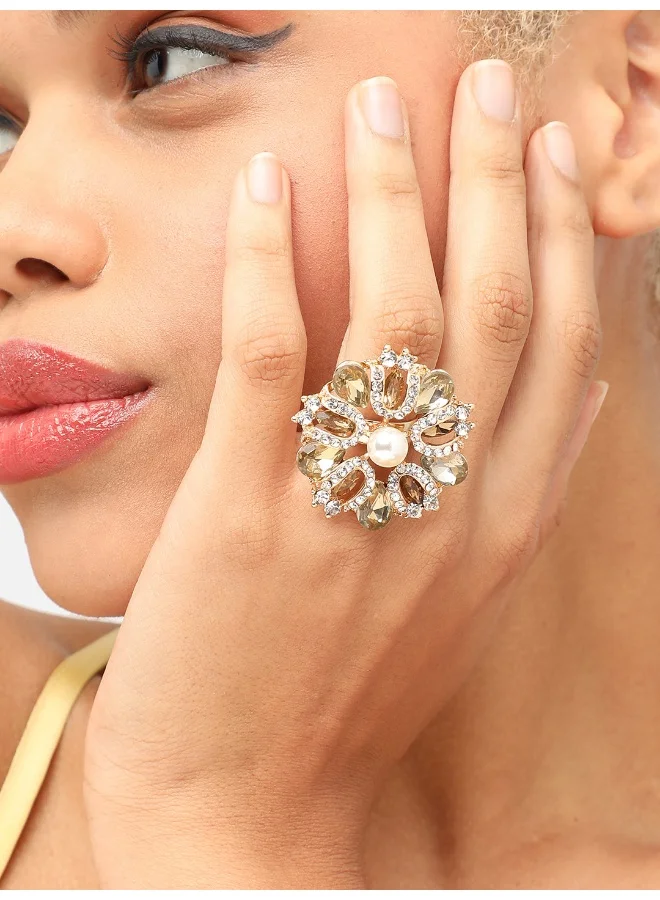 SOHI Party Artificial Cocktail Ring Jewellery