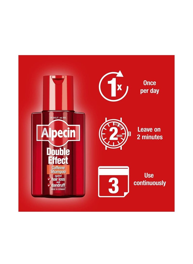 Alpecin Double Effect Shampoo 3x 200ml - Image 2
