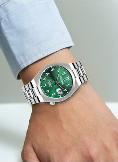 Tristar NJ Series Men's Automatic Watch Green Arabic Dial Stainless Steel Bracelet Wrist Watch for Men  - Image 3